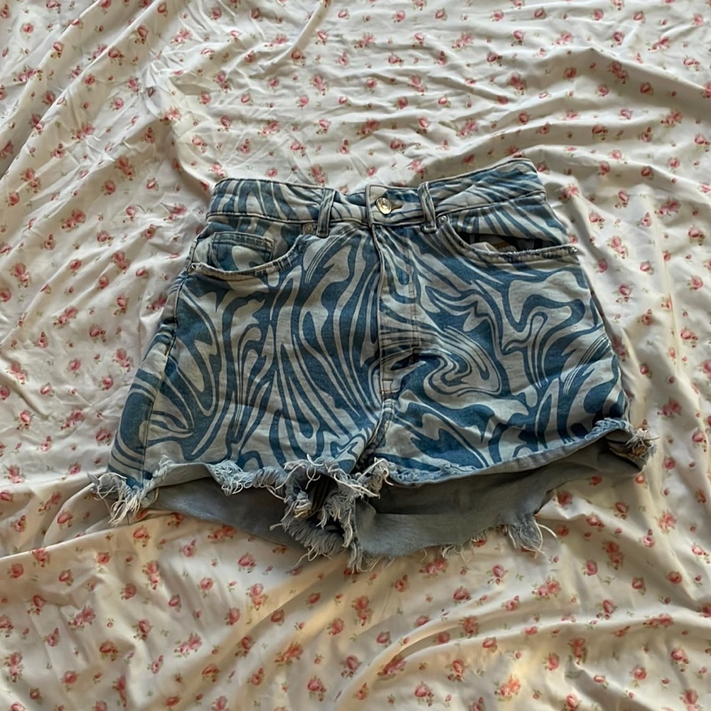 Marble y2k jean shorts